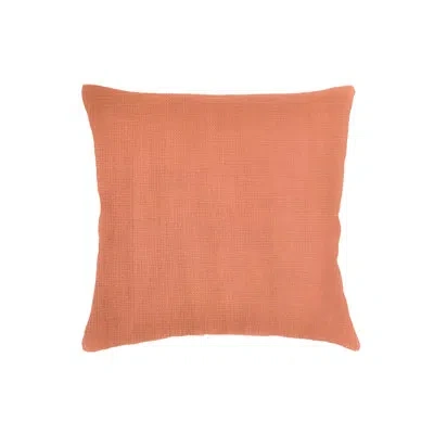 Anaya True Orange So Soft Linen Pillow 24x24 With Down Insert