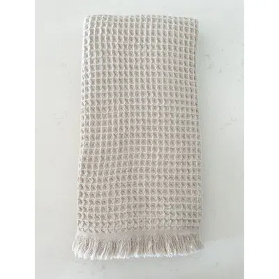 Anaya Turkish Cotton Waffle Bath Towels In Antique Beige