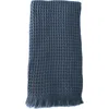 Anaya Turkish Cotton Waffle Bath Towels In Dark Navy
