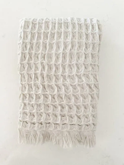 Anaya Turkish Cotton Waffle Hand Towel In Antique Beige