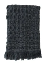 Anaya Turkish Cotton Waffle Hand Towel In Black