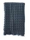 Anaya Turkish Cotton Waffle Hand Towel In Dark Navy