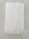Anaya Turkish Cotton Waffle Hand Towel In White