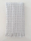 Anaya Turkish Cotton Waffle Hand Towel In Soft Grey