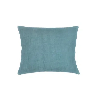 Anaya Turquoise So Soft Linen Dutch Euro Pillow 28x36 With Down Alternative Insert In Green