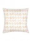 Anaya Watercolor Waves Linen Pillow With Down Alternative Insert In Beige
