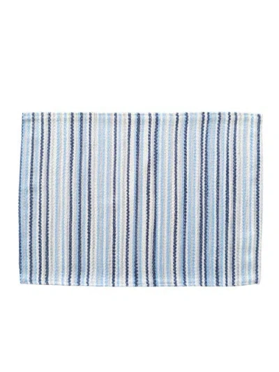 Anaya Yacht Stripe Indoor Outdoor Placemat In Blue