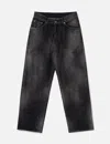 Ancellm #02 Aging01 Tapared Denim In Black