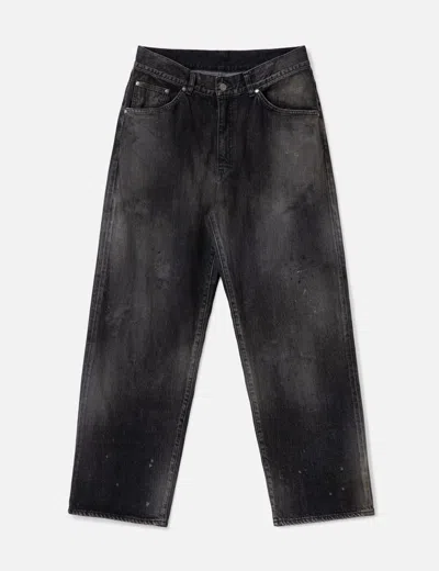 Ancellm #02 Aging01 Tapared Denim In Black