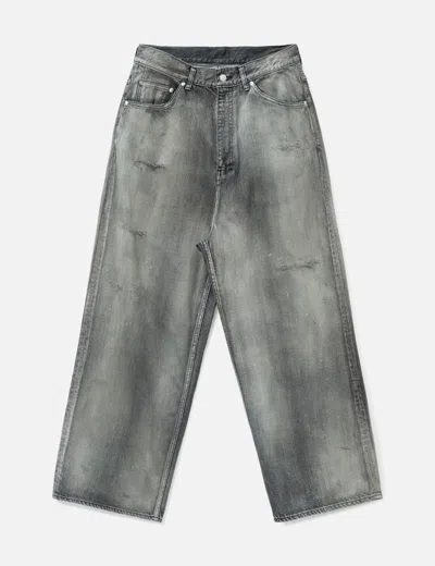 Ancellm #05 Wide 5p Denim Pants Type-a In Gray