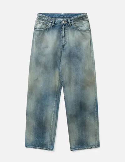 Ancellm #08 Middle Straight 5p Denim Pants In Blue