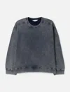 Ancellm Embroidery Dyed Long Sleeve T-shirt In Gray