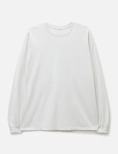 Ancellm Embroidery Dyed Ls T-shirt In White