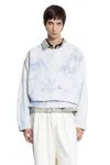 Ancellm Marbling Sweatshirt In White