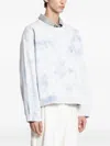 Ancellm Marbling Sweatshirt In White