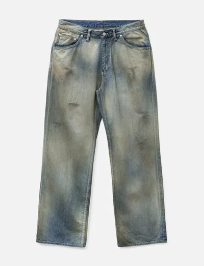 Ancellm Shoe-cut Denim Pants In Blue