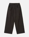 Ancellm Silk Wide Slacks In Black