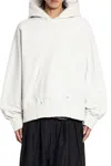 Ancellm Dyed Damage Hoodie In White