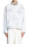Ancellm Marbling Sweatshirt In White