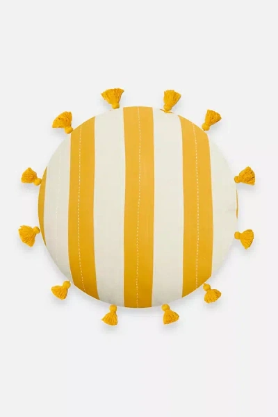 Anchal Cabana Stripe Pillow In Yellow