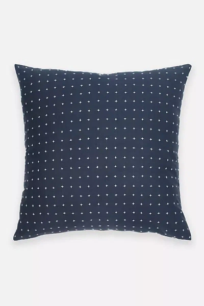 Anchal Cross-stitch Toss Pillow In Blue