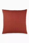 Anchal Cross-stitch Toss Pillow In Orange