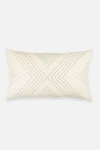Anchal Geometric Lumbar Pillow In White