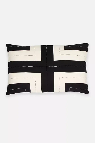 Anchal Interlock Lumbar Pillow In Black