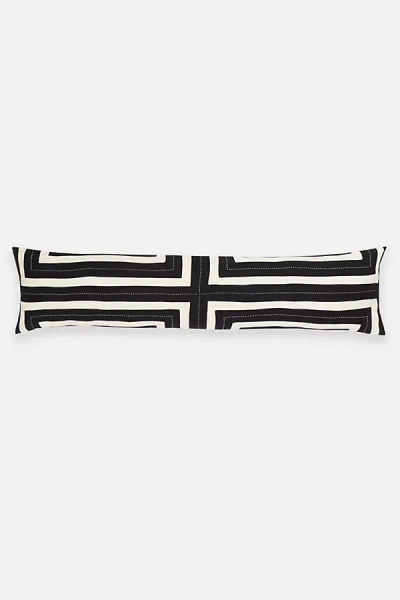 Anchal Interlock Xl Lumbar Pillow In Black