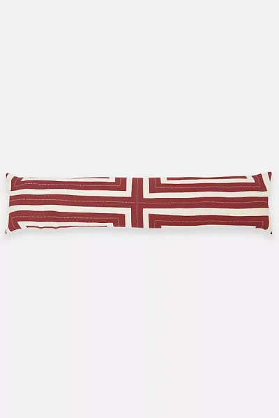 Anchal Interlock Xl Lumbar Pillow In Burgundy