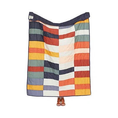 Anchal Naari Check Quilted Throw Blanket In Multi