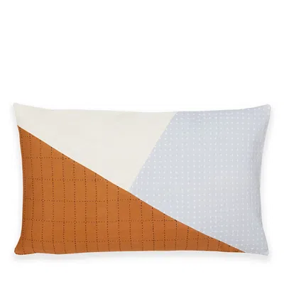Anchal Naari Colourblocked Lumbar Pillow In Multi