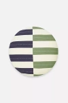Anchal Offset Stripe Round Accent Pillow In Green