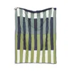 Anchal Offset Stripe Quilted Throw Blanket In Green Tones