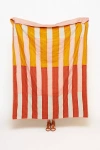 Anchal Offset Stripe Quilt Throw Blanket In Pink