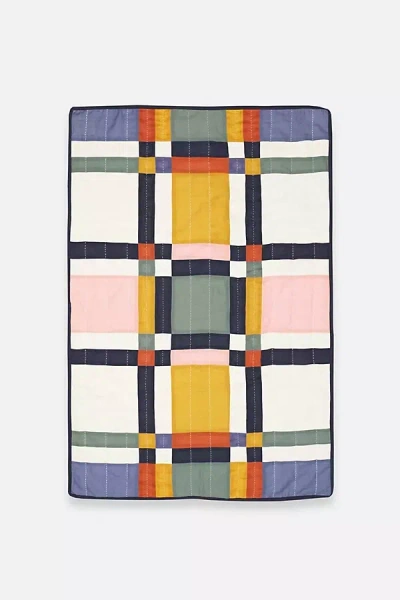 Anchal Small Patchwork Plaid Quilt Throw In Multicolor