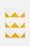 Anchal Small Triangle Quilt Throw In Yellow