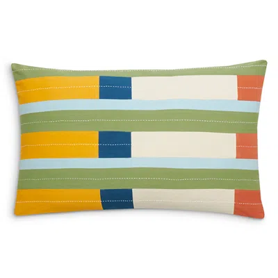 Anchal Stamp Lumbar Pillow In Multi