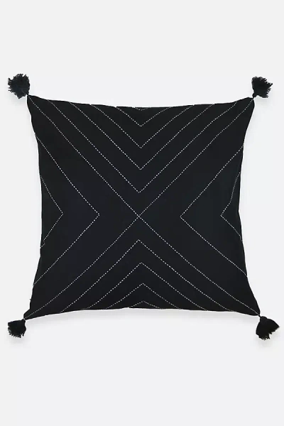 Anchal Tassel Toss Pillow In Black