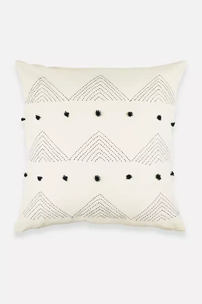 Anchal Triangle Toss Pillow In White