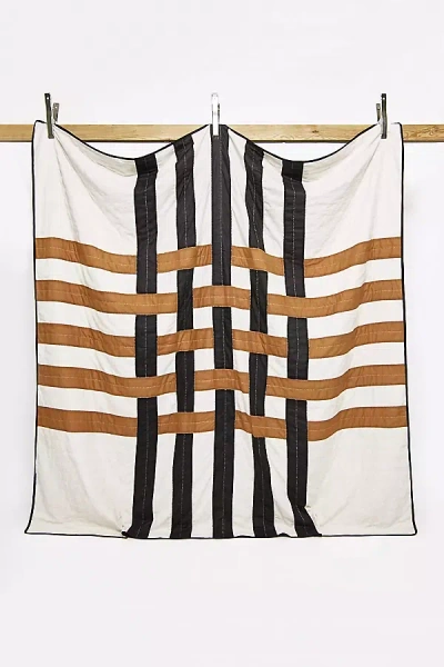 Anchal Woven Patchwork Bedding In Brown