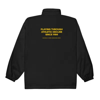 Anchor & Crew Black Athletic Decline Sports Club League Embroidered Windbreaker Coat - Women