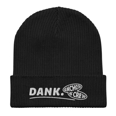 Anchor & Crew Black Dank Gen. Organic Cotton Embroidered Beanie - Women