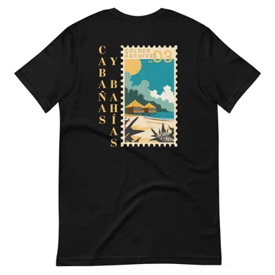 Anchor & Crew Black Golden Archives Postmark Organic Cotton T-shirt - Women