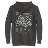 Anchor & Crew Black / Grey Charcoal Heather Gustatory Edinburgh Coffee Scene Cotton Blend Embroidered Hoodie - Wom In Multi