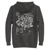 Anchor & Crew Black / Grey Charcoal Heather Gustatory Melbourne Coffee Scene Cotton Blend Embroidered Hoodie - Wom In Multi