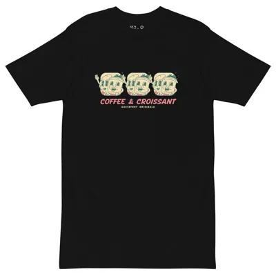 Anchor & Crew Black Gustatory Originals Coffee & Croissant Heavy Cotton T-shirt - Women