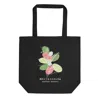Anchor & Crew Black Gustatory Originals Coffee Blossom Recycled Cotton Tote Bag - Women In Black