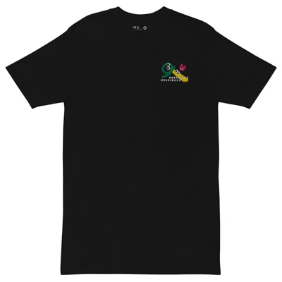 Anchor & Crew Black Gustatory Originals Shapes & Sizes Heavy Cotton Embroidered T-shirt - Women