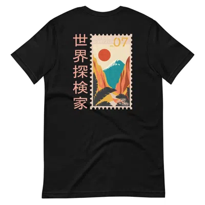 Anchor & Crew Black Hidden Horizons Postmark Organic Cotton T-shirt - Women